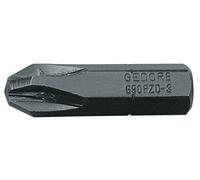Gedore 690 PZD 2 L S-010 - Punta cacciavite 1/4", confezione da 10 pezzi, PZ 2