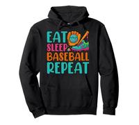 Brocca da Baseball Eat Sleep Baseball Repeat Ice Cream Drip Felpa con Cappuccio