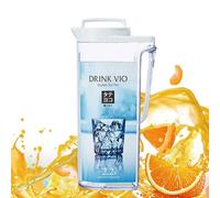 Brocca d'acqua con coperchio | Brocca per tè freddo trasparente - Contenitore trasparente per bevande con grande resistenza al freddo e al freddo per casa, ufficio, picnic frigorifero