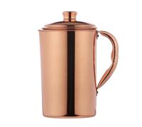 Brocca d'acqua in rame puro (99,74%) | Brocca in rame per benefici per la salute dell'Ayurveda (1,5 litri)