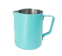 Brocca for montalatte in acciaio inossidabile da 350/600 ml con strumento for caffè barista professionale in scala trasparente(600ml blue ns)