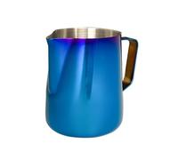 Brocca for montalatte in acciaio inossidabile da 350/600 ml con strumento for caffè barista professionale in scala trasparente(600ml deep blue ns)