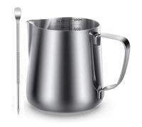 Brocca for schiumare il latte da 350 ml/600 ml (12 oz/20 oz), brocche for il vapore, bricco for latte in acciaio inossidabile, tazza for latte art con penna artistica, 12 oz(350ml (12 oz))