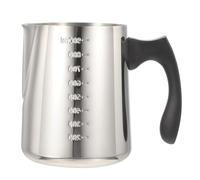Brocca for schiumare il latte in acciaio inossidabile 304, tazza for schiumare il latte con manico termoisolante, brocca for schiumare il latte espresso, misurino(900ml)