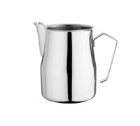 Brocca for schiumare il latte in acciaio inossidabile - Bollitore for caffè espresso con schiuma di latte fumante, perfetta for la Latte Art(350ml,Silver)