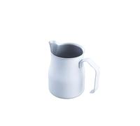 Brocca for schiumare il latte in acciaio inossidabile - Bollitore for caffè espresso con schiuma di latte fumante, perfetta for la Latte Art(350ml,WHITE)
