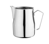 Brocca for schiumare il latte in acciaio inossidabile da 2 pezzi versare sopra bollitore for caffè Tazza for fumante for espresso, perfetta for Latte Art per Latte con Coperchio(Silver,500ml)