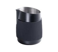 Brocca For Schiumare Il Latte, Tazza For Schiumare Il Caffè Con Manicotto In Silicone Nero Antiscottatura, Tazza For Schiumare Il Latte Con Schiuma For Cappuccino