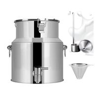 Brocca in acciaio inox con beccuccio e imbuto per bevande, design durevole, a prova di perdite, per versare facilmente, ideale per cucina e uso esterno