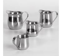 Brocca in acciaio inox per schiumare il latte e il latte, professionale, per caffè e latte, disponibile in varie misure, 150 ml, argento