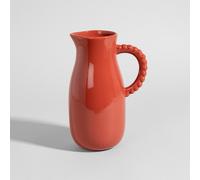 Brocca in ceramica di terracotta con manico decorato con perline, 1,2 l
