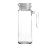 Brocca in per Bevande, Versamento, Liscio - 1.1L (coperchio colore) | Anello in Silicone, Contenitore Liquidi, Brunch Domenicale, Per Collezionisti