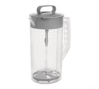Brocca in plastica con agitatore integrato per tè, caffè, acqua fredda, infusioni di frutta e bevande a base di erbe, scala graduata trasparente, coperchio sicuro e comodo manico, 20 x 12 x 28 cm