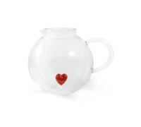 Brocca In Vetro Con Deco Interno 1,7l Wd Cuore Rosso