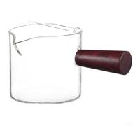 Brocca in vetro resistente al calore, 75 ml | Vetro borosilicato, resistente agli shock termici, sicuro per caffè e tè caldi, chiara visibilità, per una costruzione