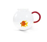 Brocca LUNA PARK (pesciolino rosso). Brocca in vetro borosilicato con decoro “Pesciolino Rosso” in vetro colorato all’interno. Capacità: 1.7 L. Misure: 22x17,5x18,5 cm.