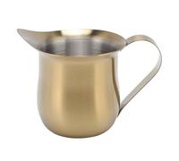 Brocca per crema in acciaio inossidabile, beccuccio versatore Brocca per schiuma di latte a forma di campana piccola Tazzine da caffè in acciaio inossidabile per panna, latte, (90 ml)