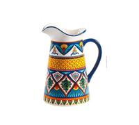Brocca per l'acqua Brocca for acqua fredda da 2000 ml con manico in ceramica for caffè, succhi e bollitore for bevande fatte in casa Vaso di vetro(Multi-colored)