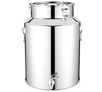 Brocca per l'acqua in acciaio inossidabile, tanica per il latte Dispenser per acqua in acciaio inossidabile da 5 litri Secchio per resistente con beccuccio, coperchio sigillato con chiusura e m