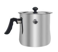 Brocca Per Late In Aciaio Inx,1,5 l Bricco Per latte In Acciaio Inox Con Manico E Coperchio,Bricco Latte Acciaio Inox Per Gas,Elettrico,Induzione,Cucina