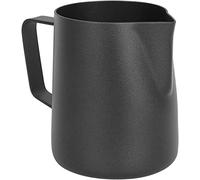 Brocca per latte, Brocca for schiumare il latte for macchina da caffè, tazza for in acciaio inossidabile, brocca antiaderente for for espresso Barista Craft Coffee Latte 350/600ML for Colore: Nero