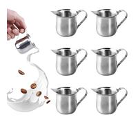 Brocca per latte in acciaio inox, 6 bricco per latte da 3 oz in acciaio inox, piccola caraffa per il latte espresso e il cappuccino