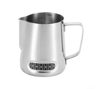 Brocca per latte in acciaio inox con display della temperatura e marcature interne del volume, manico ergonomico e beccuccio per versare il latte controllata, due opzioni di dimensioni (600 ml 304)