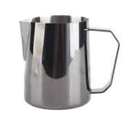 Brocca per montare il latte, brocca in acciaio inox per caffè con beccuccio stretto per l’arte del latte, tazza per la schiuma da 450 ml per uso domestico da barista e caffetteria (Nera)