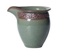 Brocca per salsa in ceramica, Salsa Latte Brocca Ristorante Casa Ice Crack Set da tè Tazza for l'equità Divisore in ceramica Uniforme Secchio for succo di mare Pentola for salsa(Grün)