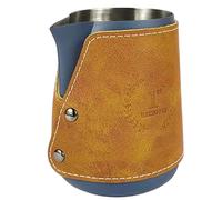 Brocca per schiuma di latte in acciaio inossidabile da 400 ml con rivestimento in pelle B