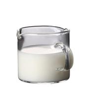 Brocca Per Schiumare Il Latte 2 bicchieri dosatori for caffè espresso con manico in legno, brocca for latte a bocca doppia/singola, tazze for misurazione(Transparent D-75ml)