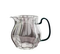 Brocca Per Schiumare Il Latte 2 pezzi caffè latte art tazza da tè set accessorio brocca, piccola, tazze for schiumare il, creativo trasparente(Green Handle)