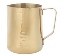 Brocca schiuma di latte, brocca frode in acciaio inossidabile, brocca a vapore, brocca di crema latte art tazza con segni di misurazione (600 ml (con scala))