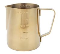 Brocca schiuma di latte, brocca frode in acciaio inossidabile, brocca a vapore, brocca di crema latte art tazza con segni di misurazione (350 ml (con scala))