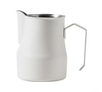 Brocca schiumalatte in acciaio inox, brocca per latte art con beccuccio lungo, in stile italiano, per baristi (bianco, 450 ml)