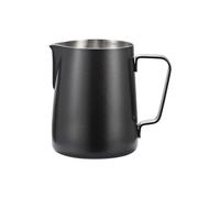 Brocca schiumalatte in acciaio inox da 100 ml - 900 ml, per espresso, latte, cappuccino - Brocca per schiumare la crema (nero, grande)
