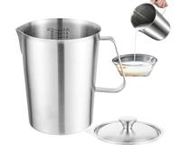 Brocca Schiumatore Latte - Brocca in acciaio inossidabile da 2 litri, tazza di misurazione precisa, bevanda portatile, accessorio Latte Cappuccino | Per La Casa Caffè Cucina Tavolo Brunch Zona Prep