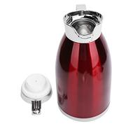 Brocca termica isolata a vuoto inossidabile isolato 2,3 litri a doppia parete a doppia parete isolata a parete per tè al caffè cioccolata calda con un pulsante a pressione a una (Rosso)