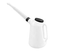 Broccas per olio - Contenitore per cambio fluido da 5 litri con beccuccio, caraffa graduata per coperchio per olio da cucina per macchine da cucina, motore per auto, contenitore per versamento