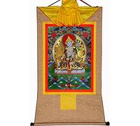 Broccato tibetano da appendere alla parete, arazzo buddista, pittura artistica tibetana Thangka, arazzo di Buddha con scorrimento) (Wit Large(85cm*63cm))