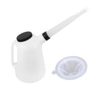 Brocche di trasferimento dell'olio con coperchio e tappi con beccuccio lungo contenitore di misurazione dell'olio motore 5L contenitore dell'erogatore dell'olio motore per veicoli