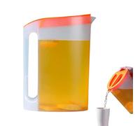 Brocche per Acqua, 2,2 Litro Caraffa in Plastica con Coperchio e Manico, Brocca Acqua da Tavola, Trasparente Contenitore per Bevande Frigo per Tè Calda e Fredda, Limonata, Caffè, Latte e Succo