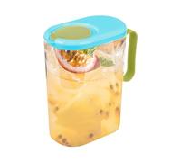 Brocche per bevande, brocca da tè | 2 l trasparente con coperchio e manico - Contenitore per bevande, bollitore per tè freddo per uso domestico in ristoranti, feste, cucine