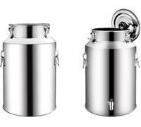 Brocche per Il Latte 201 Lattina Ermetica per Latte in Acciaio Inossidabile Secchio per Il Trasporto Secchio per Vino Pentola da Latte Contenitore per tè Barile per Acqua Broc, Without Tap, 9L