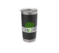 Broccoholic Broccoli Addicted Lover Vegetable Funny Vegan Bicchiere termico in acciaio inox doppia parete