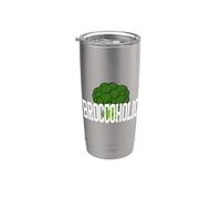 Broccoholic Broccoli Addicted Lover Vegetable Funny Vegan Bicchiere termico in acciaio inox doppia parete