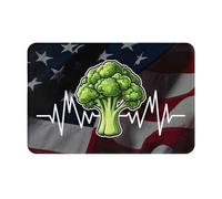 Broccoli Vegetables Heartbeat Tapis D'Entrée Resistente Tappeti Per Porta D'Ingresso Zerbino Per Interno Per Corridoio Porta Zona 40x60Cm