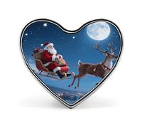 Broche de botón navideño con forma de corazón, insignias de botón novedosas, exquisitos alfileres de solapa con forma de corazón de aleación de aluminio para vestidos, bolsos, accesorios y regalos.