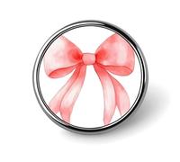 Broche redondo con lazo rojo de acuarela simple para hombre y mujer, insignia de moda, alfiler para cuello, vestido, chaqueta, mochila, accesorios.