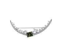 broche Spilla for donna Crescent Brooch Elegante Zircone perno, durevole e utile, adatto for il regalo del vestito for la festa di nozze Banchetto compleanno, con scatola